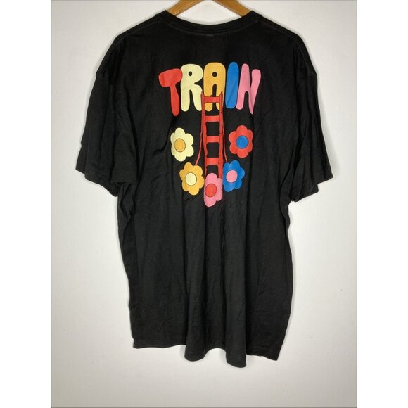 Train Band Golden Flowers Men's 2Xl T-Shirt Black - Picture 5 of 6